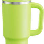 40 oz Tumbler with Handle and Straw: Stainless Steel Insulated Tumbler Keeps Cold for 24 Hours, Leakproof Travel Cup Fits in Cup Holder and BPA-Free, Cotton Candy