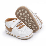 Clowora Unsex Baby Shoes Boys Girls Infant Sneakers Non-Slip Soft Rubber Sole Toddler Crib First Walker Lightweight Shoes (A03/Khaki,3-6 Months)
