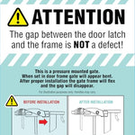 Regalo Extra Tall Baby Gate for Doorways & Bottom of Stairs, Pressure Mount for Babies, Toddlers & Pets, Tested & Safe for 30 Years, American Designed, White