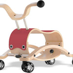 Wishbone Mini Flip 2in1, Wooden Rock & Roll Toy, Ages 1 to 3 Years (Black)