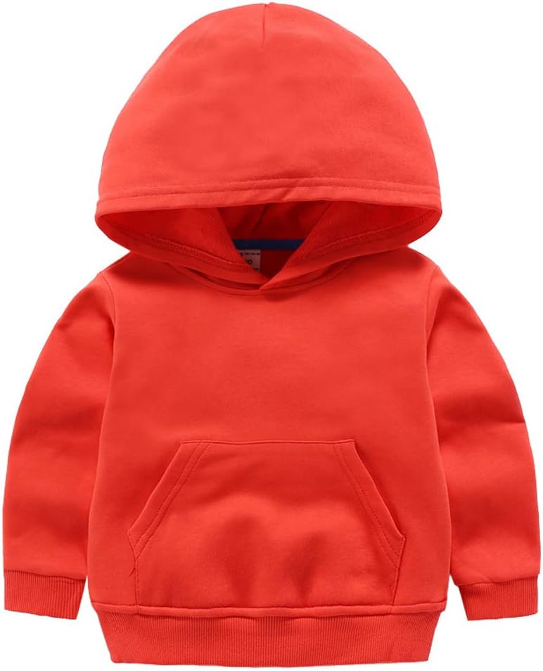 Ding-dong Baby Toddler Kid Boy Girl Solid Casual Pocket Hoodie Sweatershirt Pullover