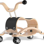 Wishbone Mini Flip 2in1, Wooden Rock & Roll Toy, Ages 1 to 3 Years (Black)