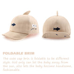 Shark Baby Boys Cap Fashion Cartoon Baseball Cap for Boys Girls Summer Infant Sun Protect Hat 3-18 Months (Beige Shark, 3-18 Months)