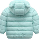 JUTHWYA Fall Winter Coats for Baby Boys Girls Kids Toddler Light Puffer Down Jacket with Hoods Infants Outerwear Mink Green 12-18 Months