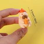 4Pcs Cute Capybara Eraser Stationery Capybara Eraser Pencil Rubber Eraser(Yellow)