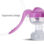 JADE KIT Manual Breast Pump - Adjustable Suction Silicone Hand Pump Breastfeeding, Small Portable Manual Breast Milk Catcher Baby Feeding Pumps & Accessories, Purple, Mother’s Day Gifts
