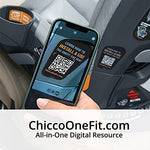 Chicco OneFit ClearTex All-in-One Car Seat, Slim Design, Rear-Facing Seat for Infants 5-40 lbs., Forward-Facing 25-65 lbs., Booster 40-100 lbs., Convertible Car Seat | Slate/Grey