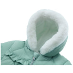 Rokka&Rolla Baby Girls' Water-Resistant Puffer Jacket Hooded Winter Coat with Soft Mini Fur Lining for Newborn Infant Toddler