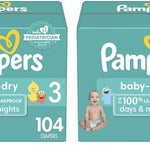 Pampers Baby Dry Diapers Size 3 104 Count (Pack of 2)