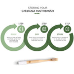 GREENZLA Kids Bamboo Toothbrushes, Natural Toothbrush Set, Soft Bristles, Durable Charcoal Wooden Brushes, Compostable Design for Toddlers and Children, 6 Pack