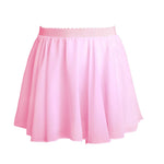 easyforever Kids Girls Basic Chiffon Pleated Pull-on Wrap Skirt Skort Ballet Dancewear Daily Casual Outfits Pink P 1-6 Years