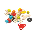 PlanToys® Construction Set Wooden Montessori Building and Engineering Toy | Fine Motor, Creativity and Early STEM Skill Development | Eco Friendly Educational Open Ended Play Kit