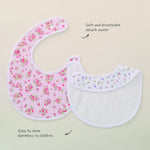 lazyrhino Soft and Absorbent Baby Bibs,Flower Pattern,Adjustable,unisex,Pack of 7 (multi02)