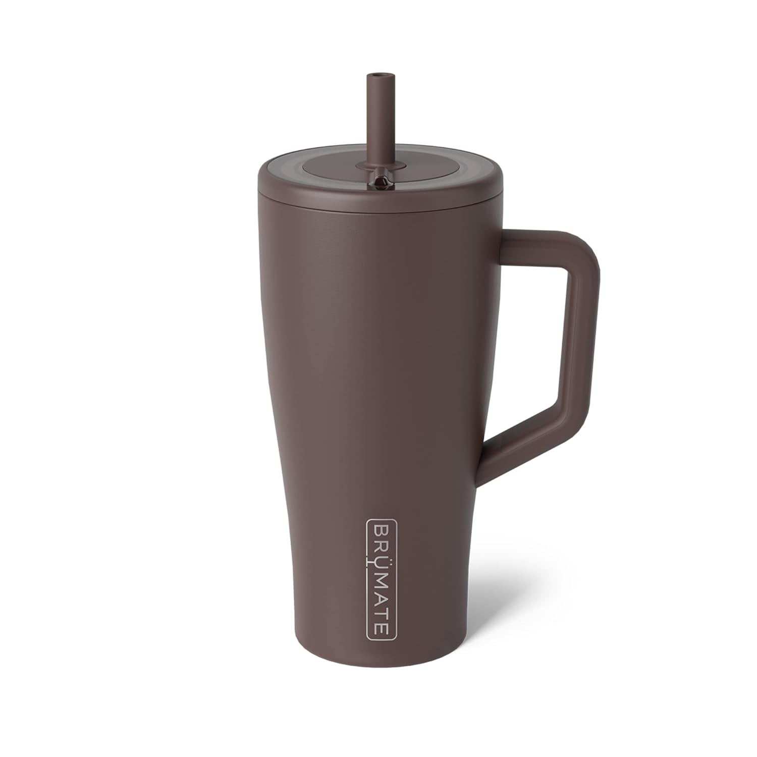 BrüMate Era 40 oz Tumbler with Handle and Straw | 100% Leakproof Insulated Water Bottle Tumbler with Lid and Flexible SoftSip Straw | Made of Stainless Steel | Cup Holder Friendly | 40oz (Dark Aura)