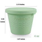 PandaEar 12 Pack Silicone Baby Food Storage Containers, 4 oz Reusable Small Snack Containers Freezer Storage with Airtight Lids Leak Proof for Infants Kids Babies, Microwave Safe