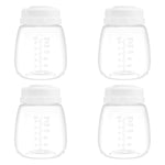Gotocut Breast Milk Collection and Storage Bottles, 6oz/180ml, Compatible with Spectra S1 S2 9 Plus, Motif Luna, and Most Wide-Mouth Flanges, Work with Spectra Bottles for Pumping, 4 Pack