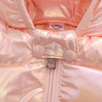 UPlee Winter Coat for Toddlers Kids Baby Girl Padded Lightweight Puffer Jacket Infants Winter Zip Down Alternative Outerwear with Hooded Shirt（3-6 months, Light Pink）