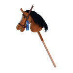 ROCK MY BABY Hobby Horse Plush Stuffed Stick Horse with Award Ribbon for Boys and Girls 3+ Fun Toys for Pretend Play (Golden Brown) CPC Certified