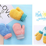 HKSICHENGKEJI Toddler Winter Warm Mittens Baby Soft Plush Gloves Knit Fleece Lined Ski Snow Gloves for Boys Girls 1-3 Years