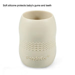 PandaEar (2 Pack 100% Tiny Silicone Drinking Training Cup for Baby and Toddler (Blue&White)