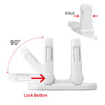 Snowharp Child Proof Door Lever Lock, Door Handle Lock, Durable ABS with Adhesive Backing, Simple Install, No Tools Needed (U, Pack, 2)