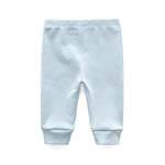 Unisex Newborn Baby Cotton 4-Pack Pants Embroidery Pringting Casual Leggings 0-24 Months for Boys and Girls Blue