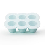 Silicone ice cube tray on a white background