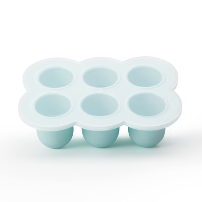 Silicone ice cube tray on a white background