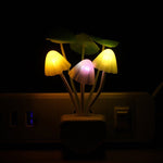 Rienar Sensor Led Night Light, Color Changing Plug-in LED Mushroom Dream Bed Lamp
