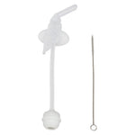 Dr. Brown's Baby's First 6m+ Straw Cup Bundle with Weighted Straw, Handles, Lid, Straw, and Brush, Dark Blue