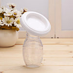 Manual Breast Pump with Wide 85mm Opening, Silicone Collection Bottle, Clear