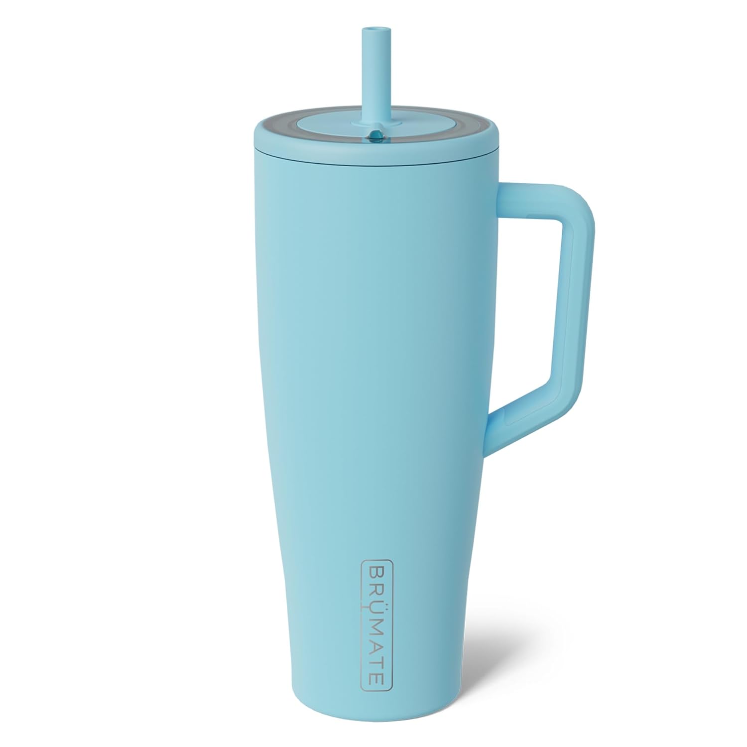 BrüMate Era 40 oz Tumbler with Handle and Straw | 100% Leakproof Insulated Water Bottle Tumbler with Lid and Flexible SoftSip Straw | Made of Stainless Steel | Cup Holder Friendly | 40oz (Dark Aura)