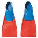 Sporti Adult-Kids Short Swim Fins, Floating Fin for Swimming & Snorkeling, Swim Flippers for Training - RedBlue - Little Kid 13-1