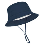 Durio Sun Hat Bucket Hats Wide Brim Summer Hat Sun Protection Beach Hat D Navy Solid 12-24 Months