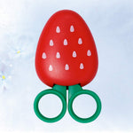 Refrigerator Paste Cutter Safety Scissors Mini Cute Strawberry Shape Portable Paper Cutters Set for Scrapbook Crafts Photo Album Decoration Greeting Cards Embroidery Scissor