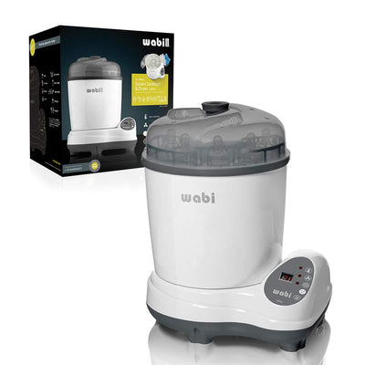Wabi food processor with packaging on a white background