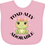 inktastic Girls Cute Toadally Adorable Frog Baby Bib