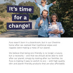 Pura Baby Wipes 3 x 60 per pack (180 Wipes) 100% Plastic-Free & Plant Based Wipes, 99% Water, Suitable for Sensitive & Eczema-prone Skin, Fragrance Free & Hypoallergenic, EWG, Cruelty Free (Pack of 2)