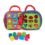 Melissa & Doug K's Kids Take-Along Shape Sorter Baby Toy With 2-Sided Activity Bag and 9 Textured Shape Blocks Sensory Toys, Travel Shape Sorter Toys For Toddlers And Infants