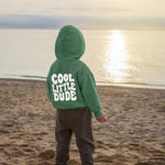 ZOELNIC Toddler Boy Clothes Fall Winter Jacket Hooded Sweatshirt Tops Cool little Dude Letter Printed Long Sleeve Hoodie (Green, 12-18 Months)