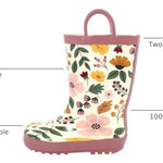 Hudson Baby Unisex Rain Boots, Fall Botanical, 5 Toddler