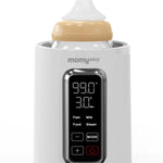Baby bottle warmer with digital display on a white background