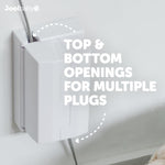 Jool Baby Outlet Cover Box for Child Safety (2 Pack) Duplex & Decorator Electrical Outlet Plates, Concealed Access Buttons, and Spacious Compartment