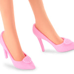 Barbie The Movie Doll, Margot Robbie as, Collectible Doll Wearing Pink & White Gingham Dress with Daisy Chain Necklace