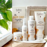 Babo Botanicals Baby Care Essentials Gift Set - Skincare, Bath & Diaper - For Delicate Skin, Fragrance-Free with Shea Butter, Includes Reusable Carry Pouch - Natural & Plant Based - 5 Items Set