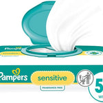 Pampers Baby Wipes, Sensitive, Water Based Wipe, Clinically Proven, Hypoallergenic, and Unscented for Babies, 336 Wipes Total (4 Flip-Top Packs)