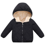 LAVIQK Baby Boys Girls Toddlers Winter Coats Hooded Puffer Jacket Down Snow Jacket Warm Fleece Coat Solid Outerwear 6-12-18-24 Months 1-2-3-4-5-6-7 Years