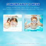 KAILIMENG 2 Pack Kids Swim Goggles, Clear Wide View No-Leak Anti-Fog UV Protection Swimming Glasses with Nose Clip Earplugs for Toddlers Youth Child 3-15 Years Old (Red Blue & Green, 2 Pack)