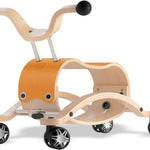 Wishbone Mini Flip 2in1, Wooden Rock & Roll Toy, Ages 1 to 3 Years (Black)