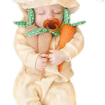 Simplee kids Animal Bunny Baby Easter Romper Long Ear Rabbit Hoodie Romper Jumpsuit with Zipper